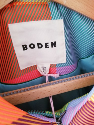 Boden Neon Double Breasted Belted Trench Coat UK Size 14 Regular (US 10) BNWT - Picture 14 of 15