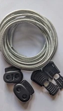 No Tie SILVER SNAKE Elastic Shoelace Lock Laces Shoe Strings Locking Toggle