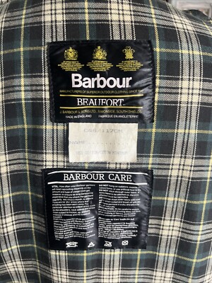 Barbour Beaufort Jacket Vintage Sage Wax A150 England C46