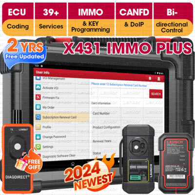 2025 Launch X431 IMMO PLUS Key Programming Tool Full System Diagnostic Scanner