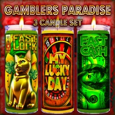 Gambler's Paradise 7-Day Ritual Candle Collection Set to Win at Games of Chance