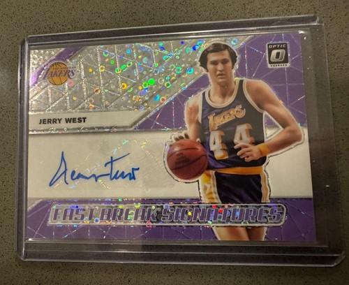 Jerry West #FB-JWS — 2019 Panini Donruss Optic Fast Break Signatures basketball card
