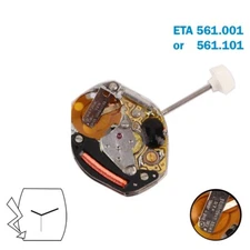 ETA  561.001-101 Swiss Quartz Watch Movement, 3 Hands , Height 1 (4.05).
