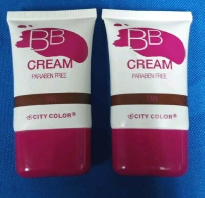2 City Color Cosmetics BB Cream Tan Dark Tone Paraben Free 0.78 fl oz Makeup New