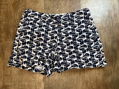Crown & Ivy Shorts Womens Size 8 Blue Monkey Pattern