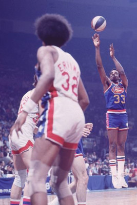 Basketball ABA Championship, Denver Nuggets David Thompson 1976 4x6 Foto 