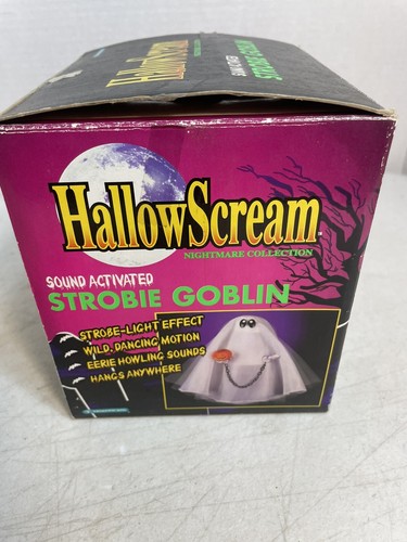 Vintage 1995 TRENDMASTERS HallowScream Strobie Moving Goblin With Skull - Works - Picture 10 of 10