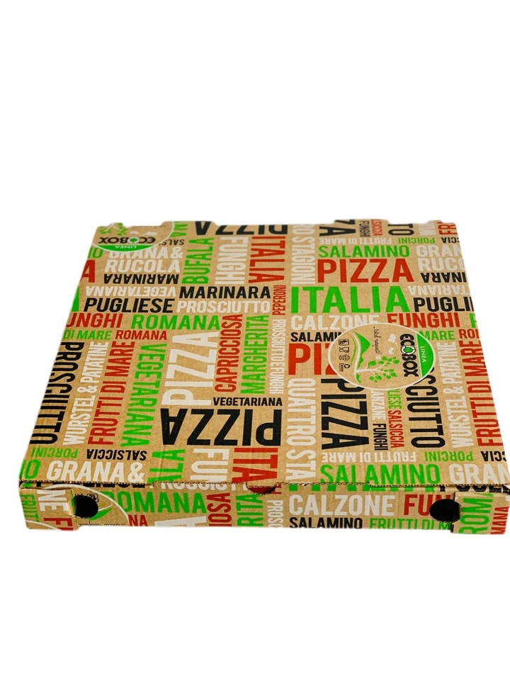 Pizza Boxes (ECO BOX) Made in Italy - Size 13"x 13"x 1".5/8  Pack of 75 - Image 3 of 3