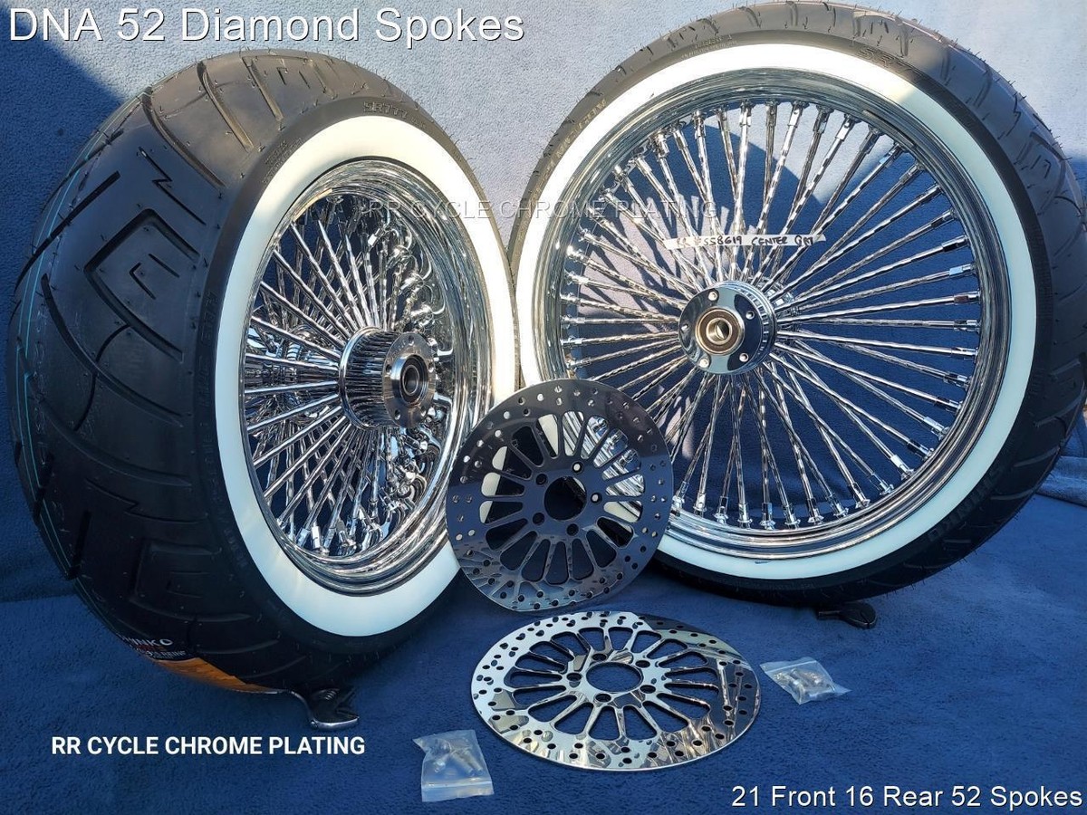 ハーレー DNA mammoth 52 diamond wheel タイヤ新品 DNA Mammoth 52 Diamond Spoke Wheels 2 Rotor Tire Harley Touring 09