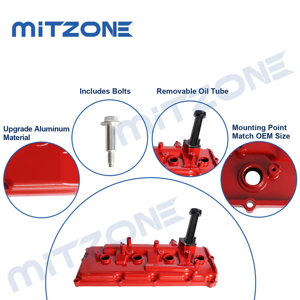 Cubierta de válvula de motor mejorada 2 piezas con junta para 02-10 Infiniti FX45 M45 Q45 VK45DE Foto 4 de 4