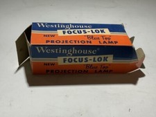 Vintage Westinghouse Projection Lamp Blue Top Light Bulb Box USA Made Display