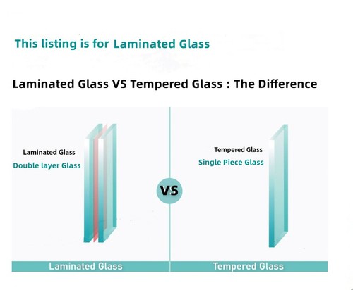 Driver/Left Front Door Glass LAMI. For 2023-2024 Mercedes Benz GLC300 GLC43AMG - Picture 2 of 4