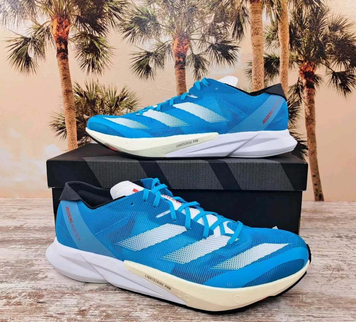 Adidas Adizero Adios 8 Running Shoes Teal Blue HP9721 Men's Size