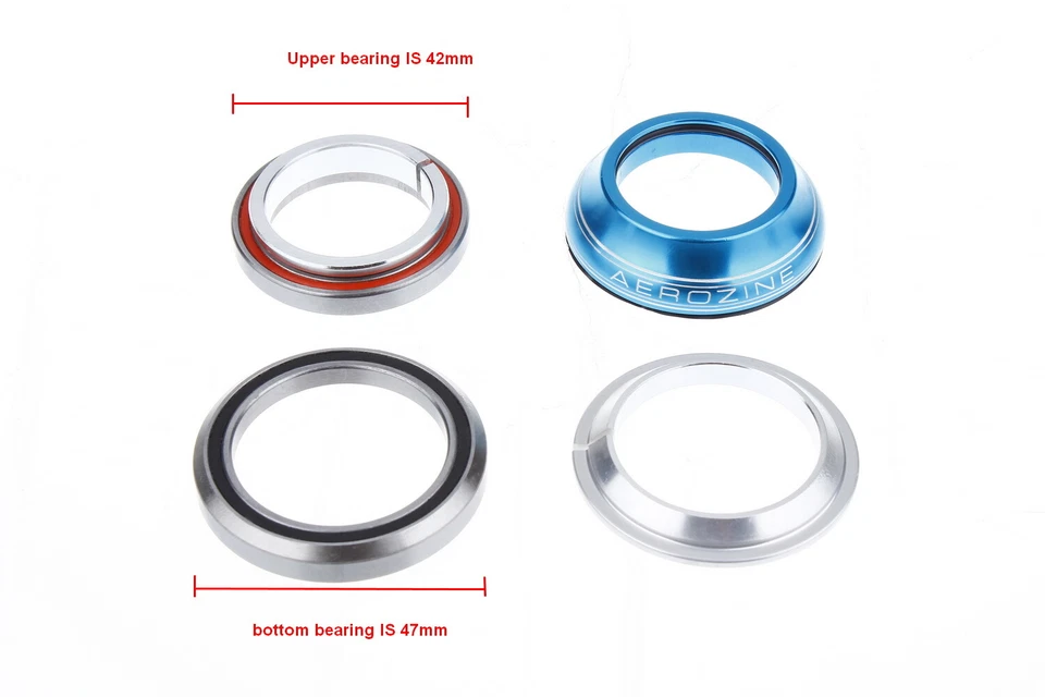 Aerozine XH856A Road Cycle Integrated Tapered Headset 1 1/8"-1.4" IS42mm/47mm - Image 2 of 3