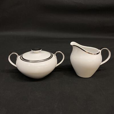 Royal Song China Simplicity 5518 Creamer And Lidded Sugar Bowl 