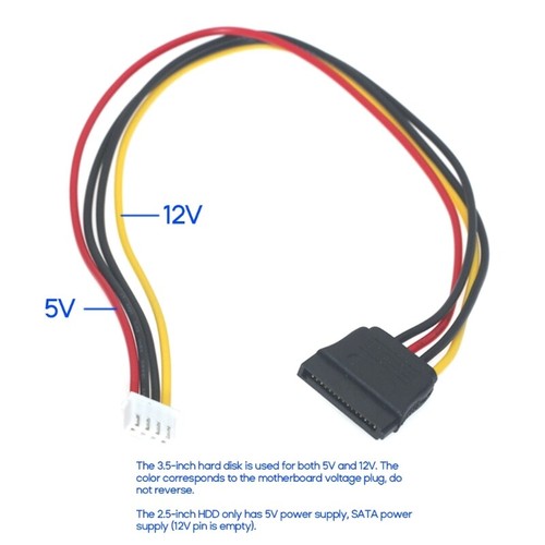 4Pin FDD to 15Pin SATA Converter Power Supply Data Conversion Cable 20cm - Zdjęcie 2 z 7