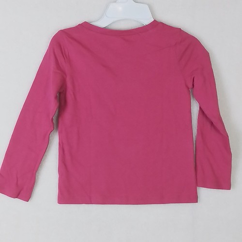 OshKosh Girls Long Sleeve T-Shirt 10 Pink Cotton Graphic Tee Crew Neck Rainbow - Picture 2 of 11
