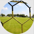 Sports Football Soccer Goal Nets Chessboard 3.5mm Goal Nets Yellow Black