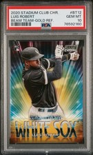 2020 Stadium Club Chrome Luis Robert RC Beam Team Gold /50 White Sox PSA 10