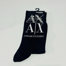 New Armani Exchange Signature Logo  Dress Socks