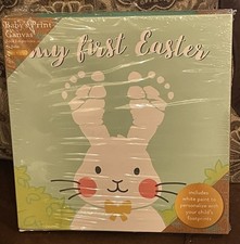 Kate Milo Babies Print Canvas My First Easter For Child s Footprints