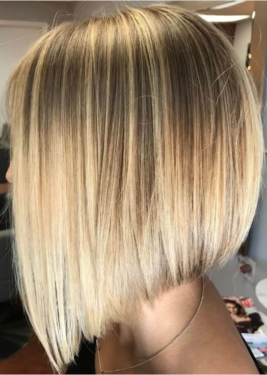 Hermosas pelucas bob lactas rubias mezcla marrón corto 100 % cabello humano para mujer 10 pulgadas Foto 3 de 4
