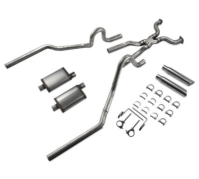 Direct Fit P71 Crown Vic 04-11 2.5'' Dual Exhaust Jones MAX Flow Rolled Edge Tips