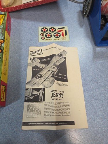 3 LINDBERG KITS NO 534:98 CURTISS JENNY JN-4D MODEL KITS. 2 New, 1 Used - Picture 7 of 14