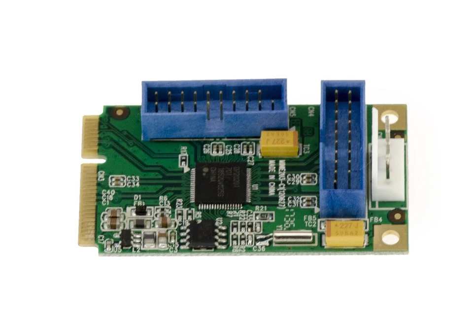 MiniPCIe Karte - USB3 SUPERSPEED - 4 PORTS - Mini PCI Express - Mit Kabeln - Bild 2 von 3