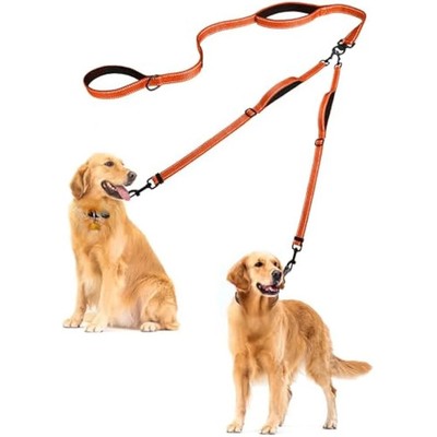 PetBonus Doppel Hundeleine, kein Verheddern Doppelleine, reflektierendes Gasshtraining