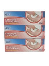 Image of Clotrimazole 1% w/w Cream Treats Fungal Infection - 20g X 3
