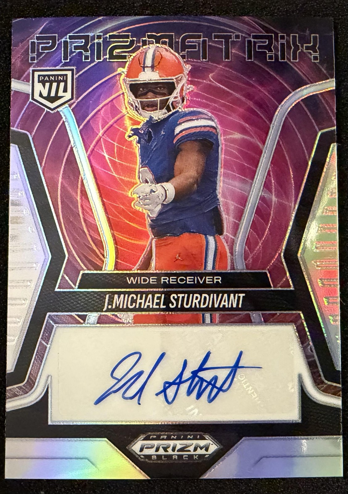 2025 Panin Prizm Black J. Michael Sturdivant Prizmatrix Auto Silver Holo