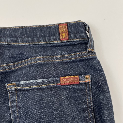 7 For All Mankind Bootcut Jeans Womens 27 Blue Denim Made in USA - Picture 12 of 12