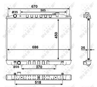 MotorküHler WasserküHler NRF 58418 FüR Pick Nissan D22 UP Aluminium 21410VL100 3