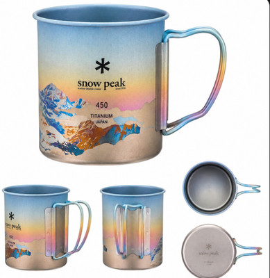 Snow Peak MG-143 Titan Becher 450 eloxiert Art Color Camping Tasse Japan NEU