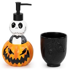 Disney Nightmare Before Christmas Bathroom Soap Dispenser Set - 2 Piece Black...
