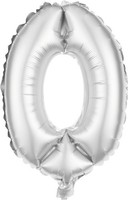 Folienballon Zahl 0 Silber 100 Cm Ballons