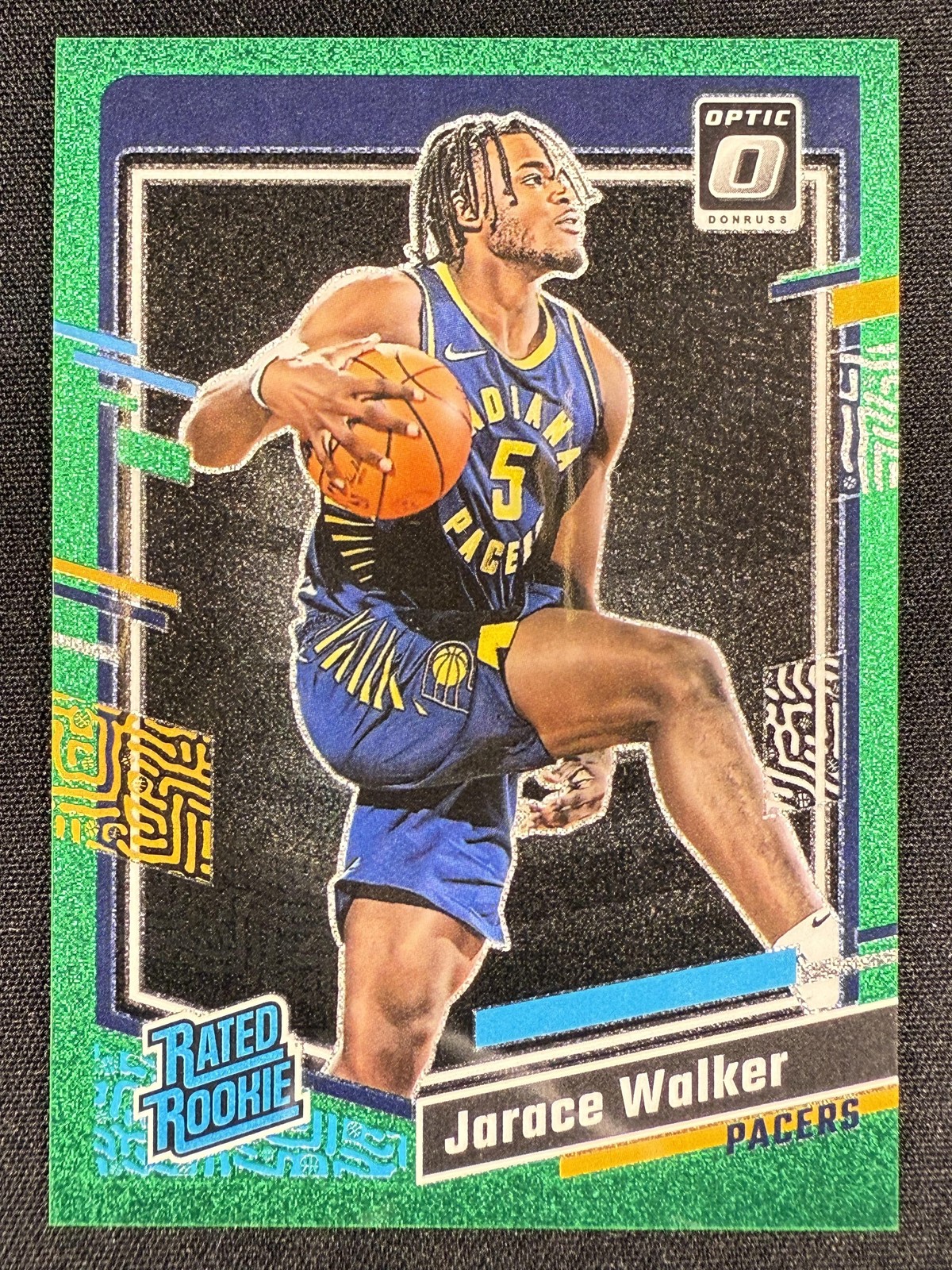 2023-24 Panini Donruss Optic #226 Jarace Walker Green Glitter Rated Rookie #/77
