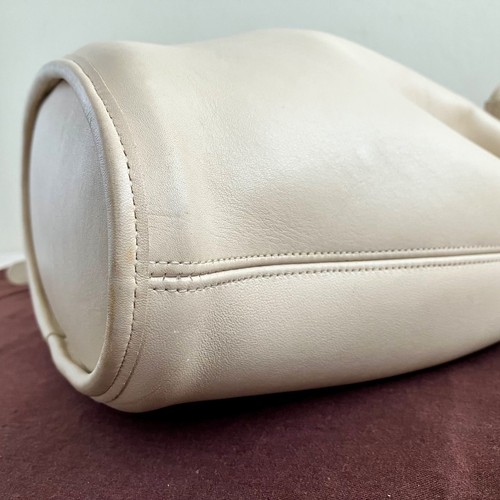 Old Coach Nicholas Drawstring Bucket Bag Leather Ivory White Vintage Used 112518 - Picture 9 of 14