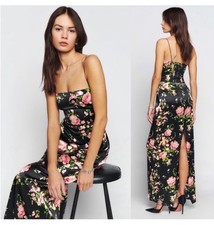 Reformation Frankie Silk Dress In Polina Size 14 New with Tags!