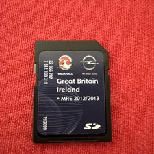 22812604 Vauxhall GB Ireland + MRE 2011/2012 Sat Navigation SD Card Opel