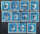 GERMANY III REICH WWII,  MNH  OVERPRINTED STAMPS LOT