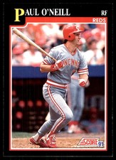 Paul O'Neill 1991 Score #227 Cincinnati Reds MLB READ FREE SHIP