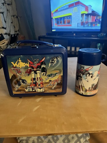 1984 Voltron Defender Of The Universe Kunststoff Brotdose mit Thermoskanne von Aladdin  - Bild 1 von 12