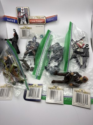 6 STAR WARS ACTION FIGURES  with ACCESSORIES * HASBRO * 2001 (Z106)