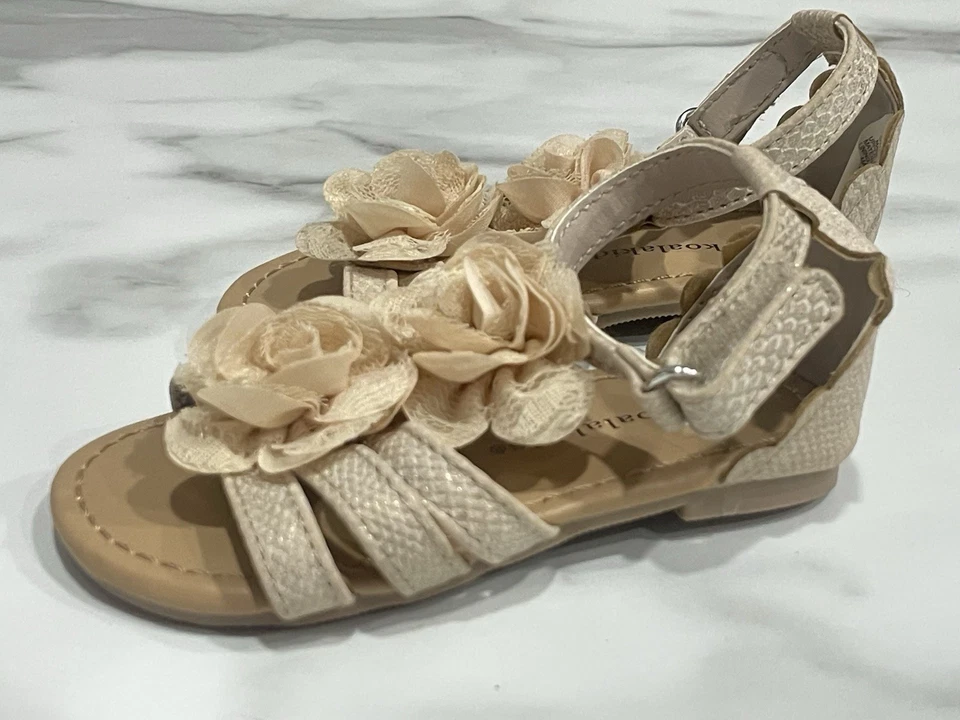 Sandalias Koala Niñas Pequeñas Floral Beige Talla 5 - Nunca Usadas Foto 3 de 4
