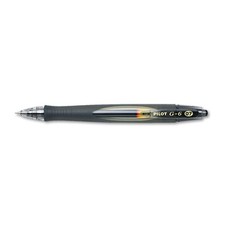 PILOT G6 Refillable Retractable Gel Ink Rolling Ball Pen, Fine Point, Black