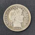 1898 P Barber Silver Dime 90% Silver