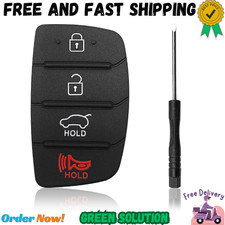 4 Button Key Fob Rubber Pad Compatible with Sonata Santa Fe Sport 2013-2019 Keyl