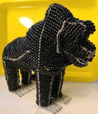 Grassroots Gorilla Sculpture Glass Beaded Vtg 1990s Handmade  figurine